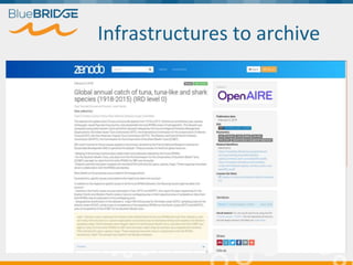 Infrastructures to archive
 