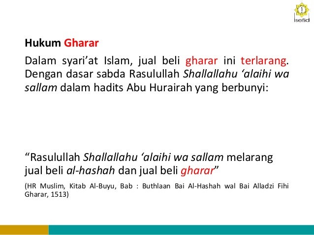 Riba Gharar And Maysir