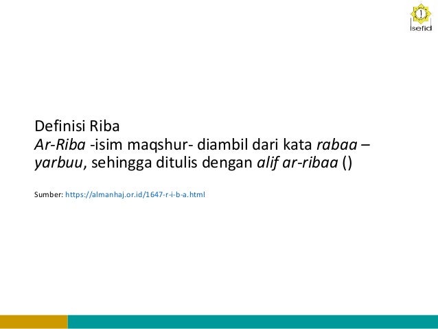 Riba Gharar And Maysir