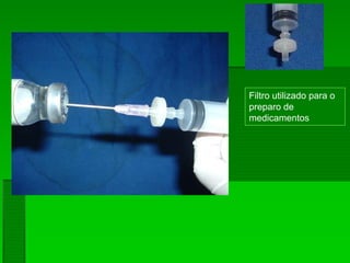 Filtro utilizado para o
preparo de
medicamentos
 