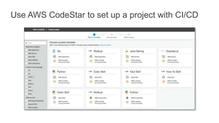 Use AWS CodeStar to set up a project with CI/CD
 