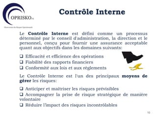 Risques opérationnels et le système de contrôle interne : les limites d ...