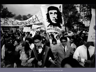 Fuerte iconograﬁa del Che muerto en Octubre de 1967
 