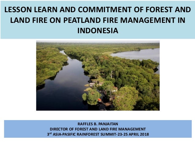 Lessons Learned And Commitment Of Forest And Land Fire On Peatland Fi