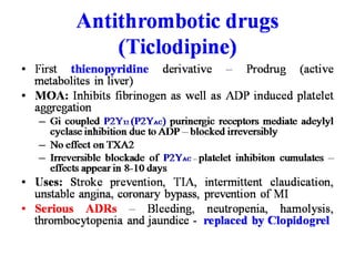2.1.3 fibrinolytics and antiplatelet drugs | PDF