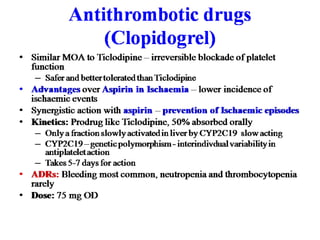 2.1.3 fibrinolytics and antiplatelet drugs | PDF