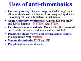 2.1.3 fibrinolytics and antiplatelet drugs | PDF