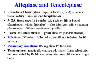 2.1.3 fibrinolytics and antiplatelet drugs | PDF