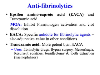 2.1.3 fibrinolytics and antiplatelet drugs | PDF