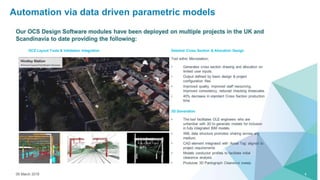 Automation via data driven parametric models
 