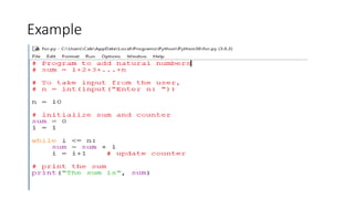 Example
 