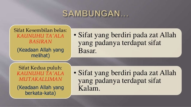 sifat harus bagi allah