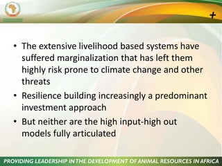The role of livestock in sustainable development in East Africa