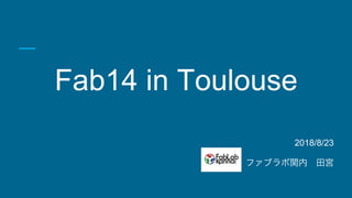 Fab14 in Toulouse
2018/8/23
 