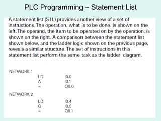 Plc Statement List Example.pdf plc introduction | PPTX