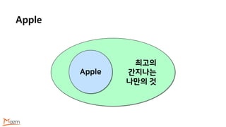 Apple
최고의
간지나는
나만의 것
Apple
 