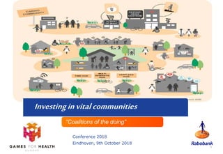 1
“Coalitions of the doing”
Conference 2018
Eindhoven, 9th October 2018
Investinginvitalcommunities
 