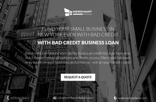 HOW TO GET A STARTUP BUSINESS LOAN WITH BAD CREDIT?