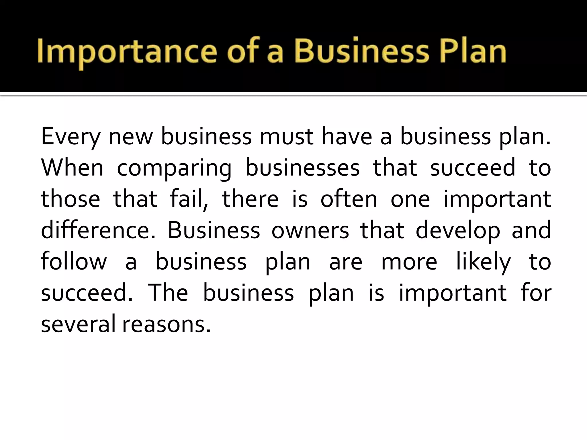 Why a Business Plan is Important? | PPTX