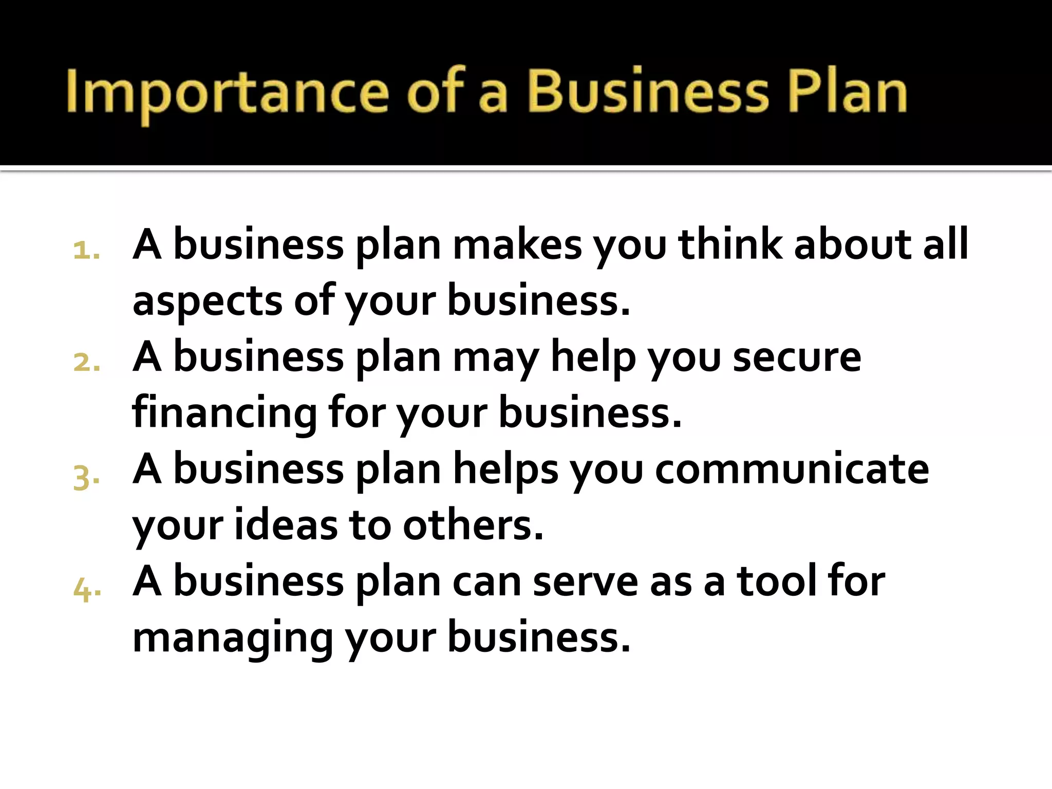 Why a Business Plan is Important? | PPTX