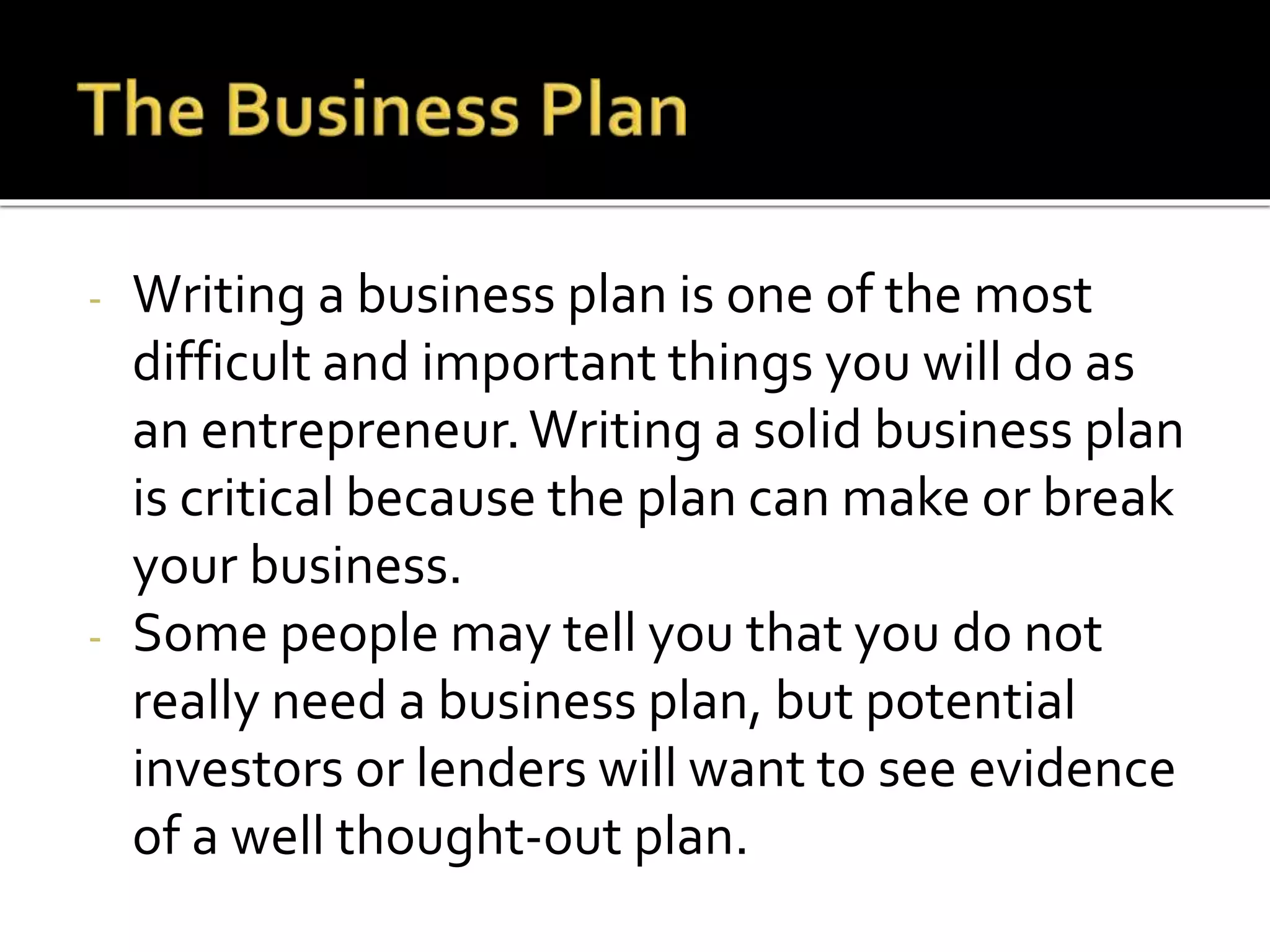 Why a Business Plan is Important? | PPTX
