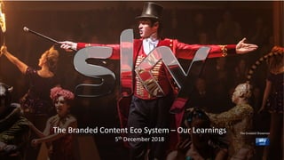 The Greatest ShowmanThe Branded Content Eco System – Our Learnings
5th December 2018
 