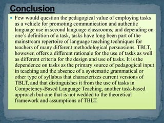 task based language teaching TBLT | PPTX