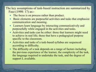 task based language teaching TBLT | PPTX