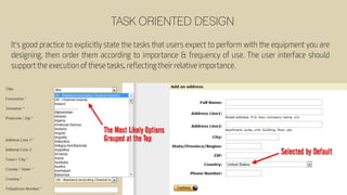 TASK ORIENTED DESIGN
 
