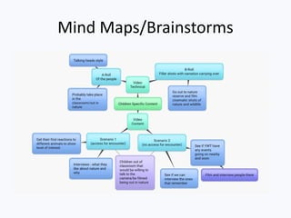 Mind Maps/Brainstorms
 