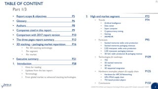 3m Stacking Report Sample 2.5D / 3D TSV & Wafer-Level Stacking: Technology & Market Updates 2019 ...