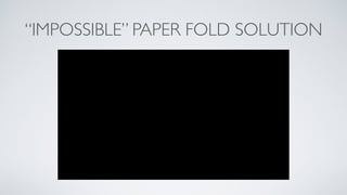 “IMPOSSIBLE” PAPER FOLD SOLUTION
 