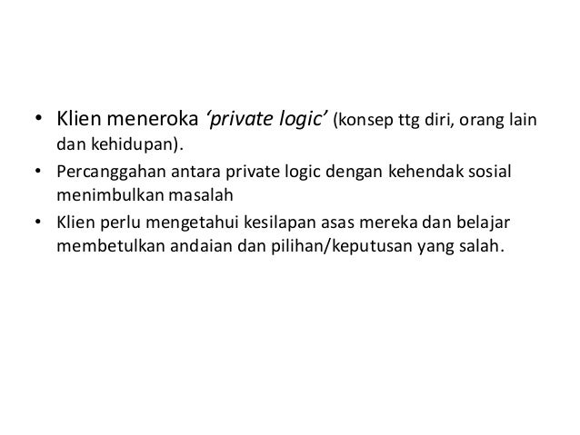 Terapi Adlerian Psikologi Individu