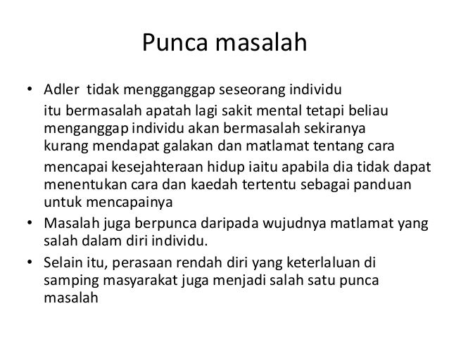 Terapi Adlerian Psikologi Individu