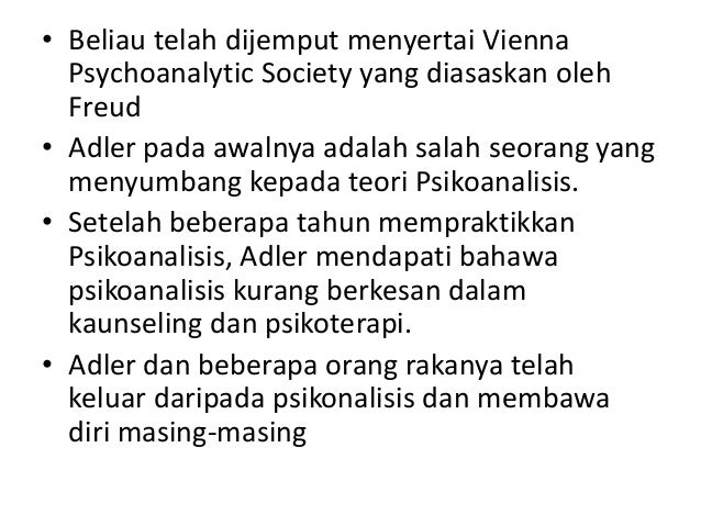 Terapi Adlerian Psikologi Individu