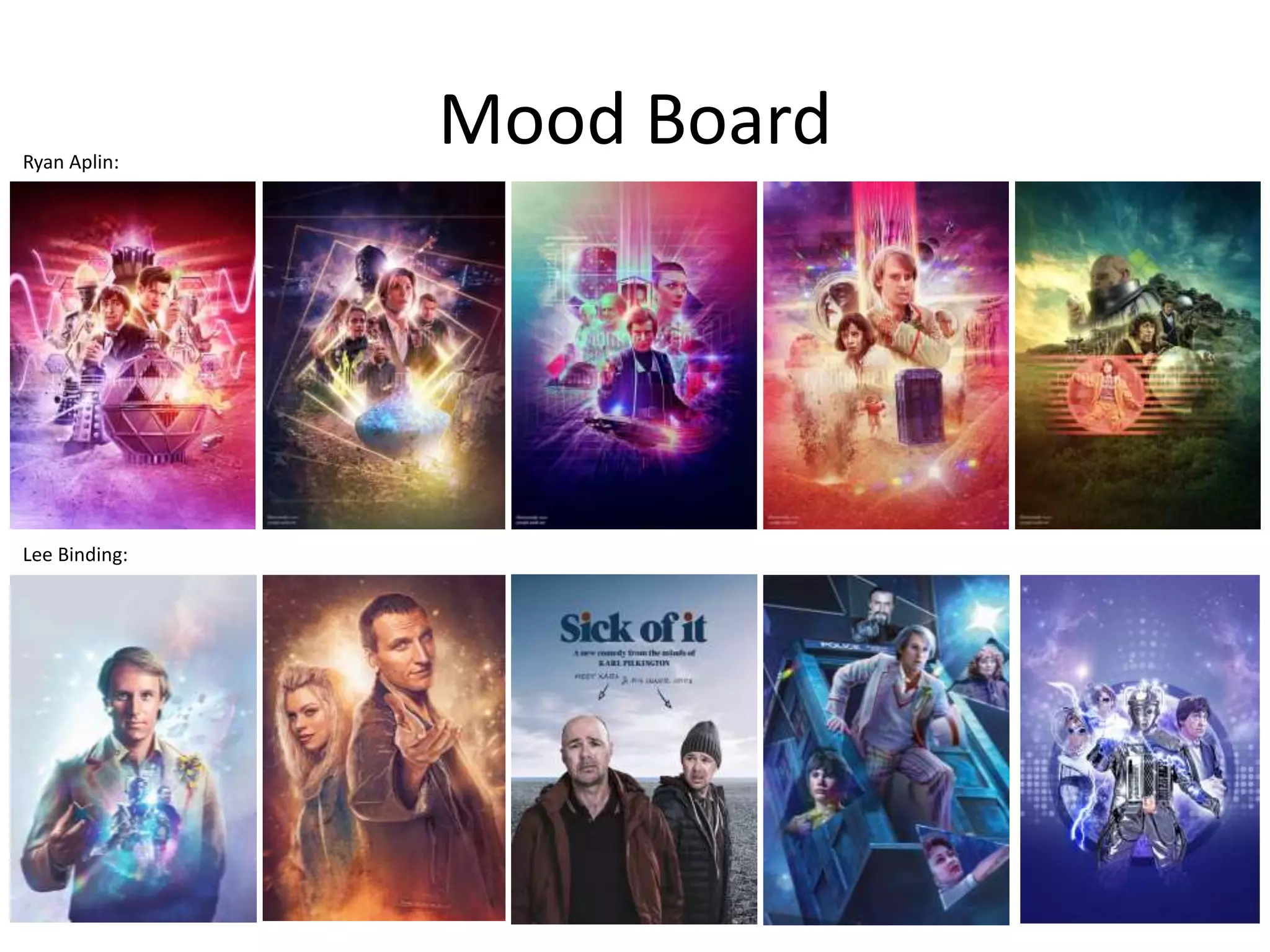 Mood BoardRyan Aplin:
Lee Binding:
 