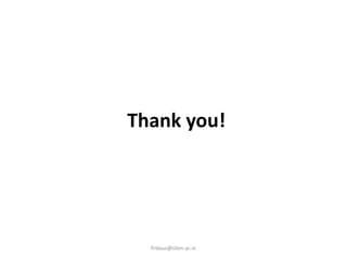 Thank you!
firdaus@icbm.ac.in
 