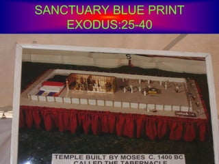 SANCTUARY BLUE PRINT
EXODUS:25-40
 