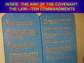INSIDE THE ARK OF THE COVENANT:
THE LAW—TEN COMMANDMENTS
 