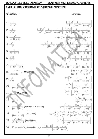2 Successive Differentiation