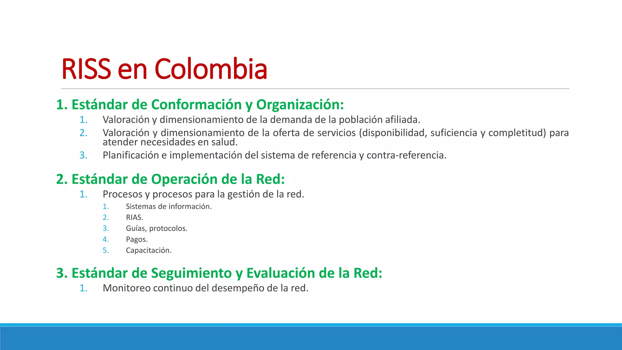 Redes Integradas de Servicios de Salud - RISS | PPTX