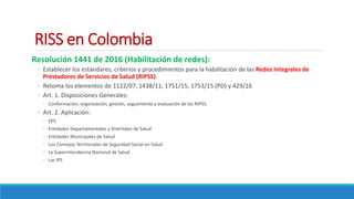 Redes Integradas de Servicios de Salud - RISS | PPTX