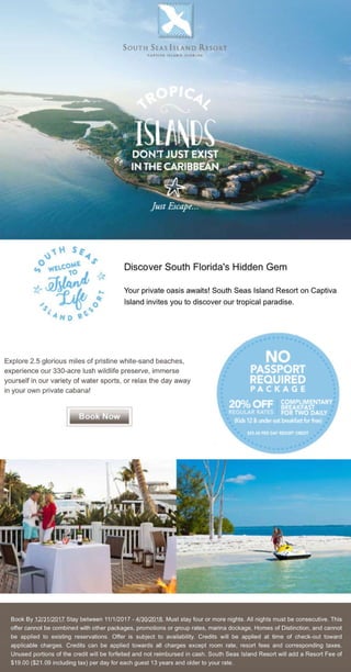 Island resort email campaign 