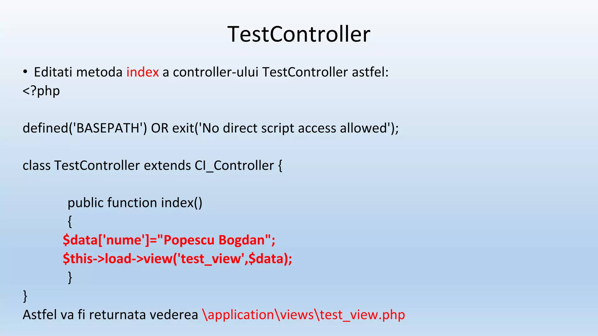 2. CodeIgniter 2 | PPT