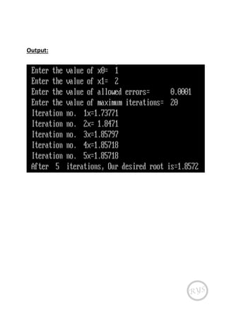 Output:
 