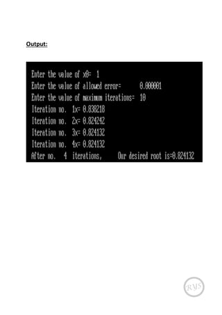 Output:
 
