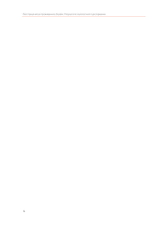 16
Реєстрація місця проживання в Україні. Результати соціологічного дослідження
 