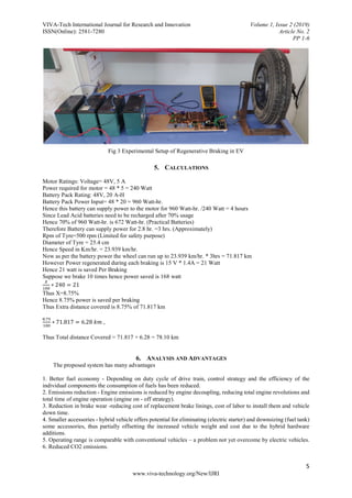 Design and Fabrication of Regenerative Braking in EV | PDF