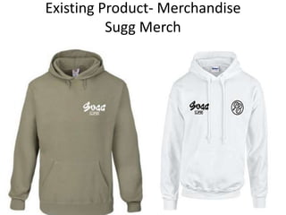 Existing Product- Merchandise
Sugg Merch
 