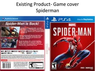 Existing Product- Game cover
Spiderman
 